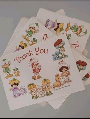 28 New VINTAGE 1983 Strawberry Shortcake American Greetings Thank You Postcards